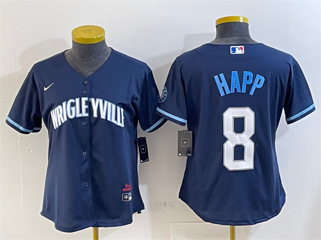 Youth Chicago Cubs #8 Ian Happ Navy City Connect Stitched Jersey Youth Chicago Cubs #8 Ian Happ Navy City Connect Stitched Jersey